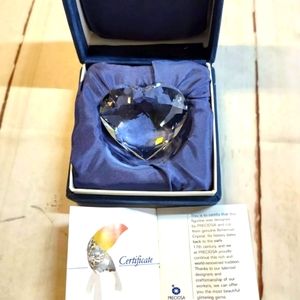 Preciosa Czech Crystal Medium Clear Heart Figurine